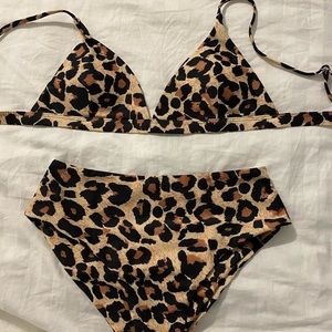 Cheetah High Waisted Bikini